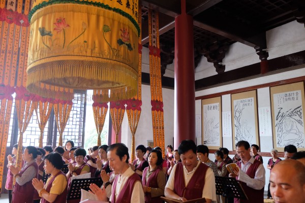 “雁荡山一日禅”第三期禅修活动今天在能仁寺如期举行(图16)