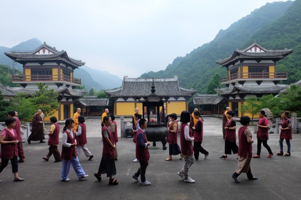 “雁荡山一日禅”第三期禅修活动今天在能仁寺如期举行(图18)