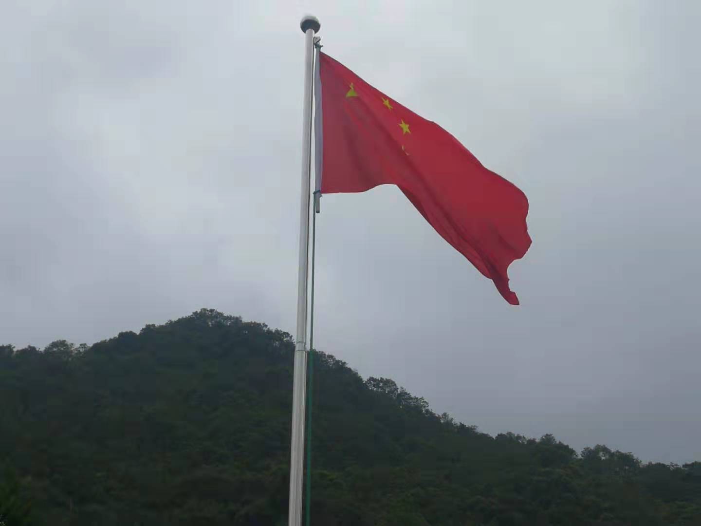 温州雁荡山能仁寺喜迎新中国成立70周年升国旗仪式(图8)